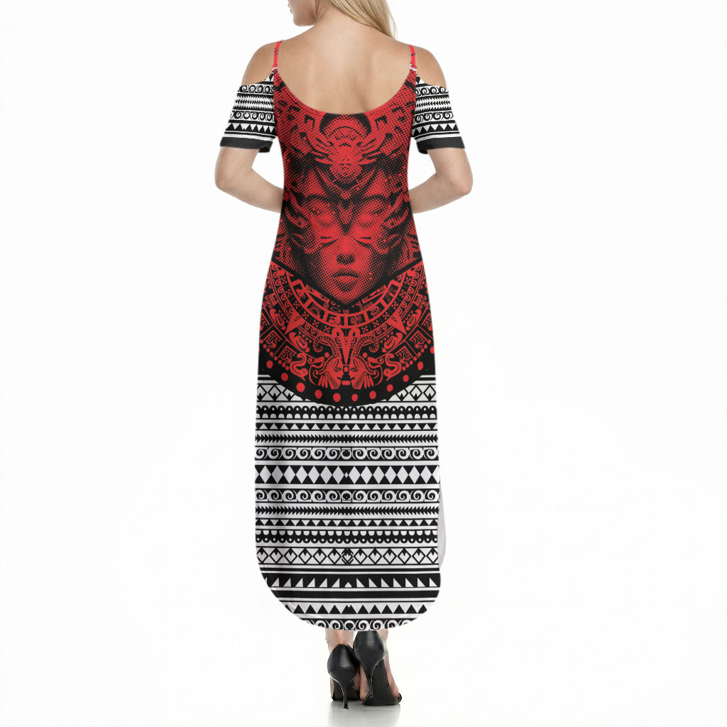 Mexico Aztec Warrior Goddess Summer Maxi Dress Tribal Aztec Heritage