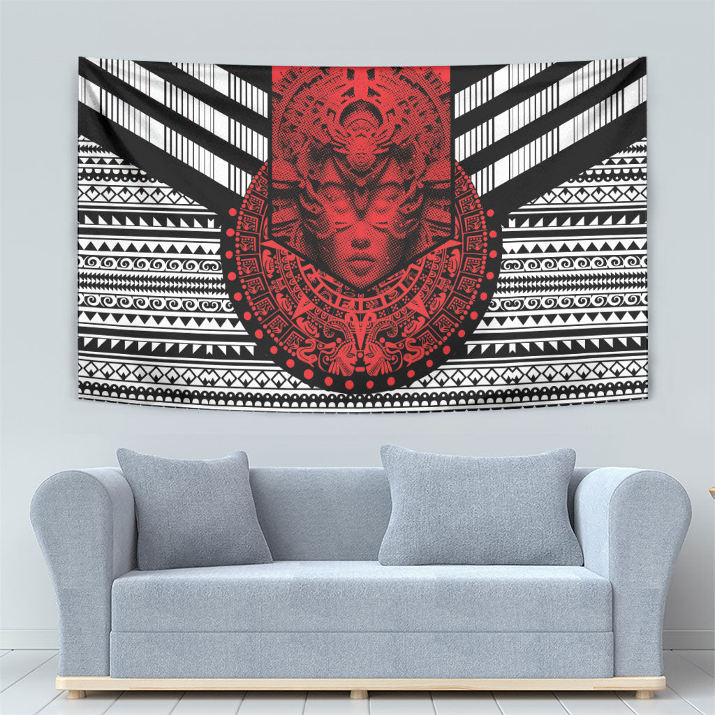 Mexico Aztec Warrior Goddess Tapestry Tribal Aztec Heritage