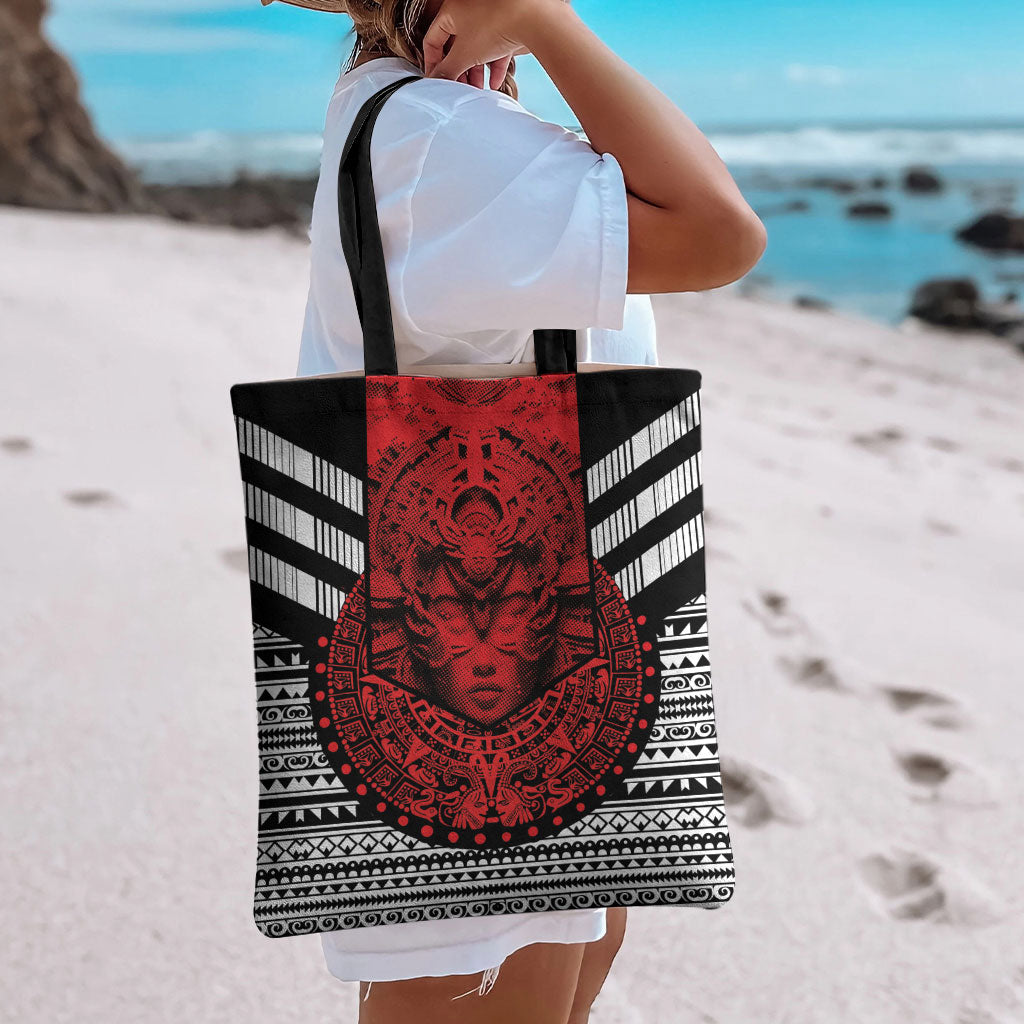 Mexico Aztec Warrior Goddess Tote Bag Tribal Aztec Heritage