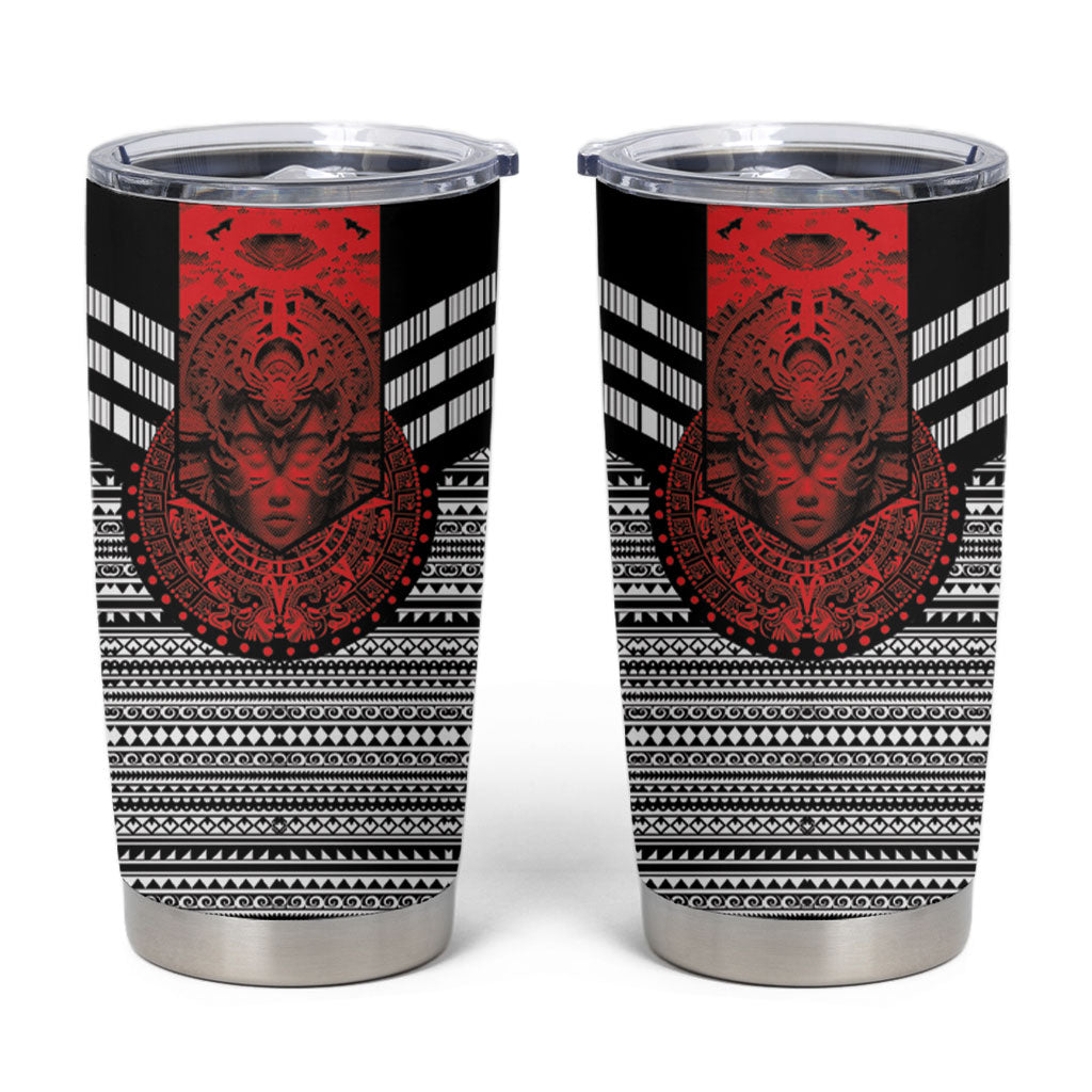 Mexico Aztec Warrior Goddess Tumbler Cup Tribal Aztec Heritage