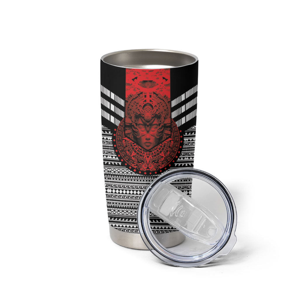 Mexico Aztec Warrior Goddess Tumbler Cup Tribal Aztec Heritage