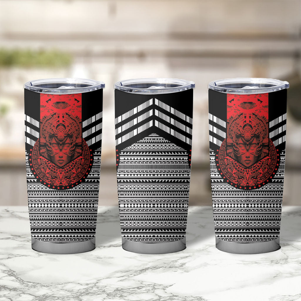 Mexico Aztec Warrior Goddess Tumbler Cup Tribal Aztec Heritage