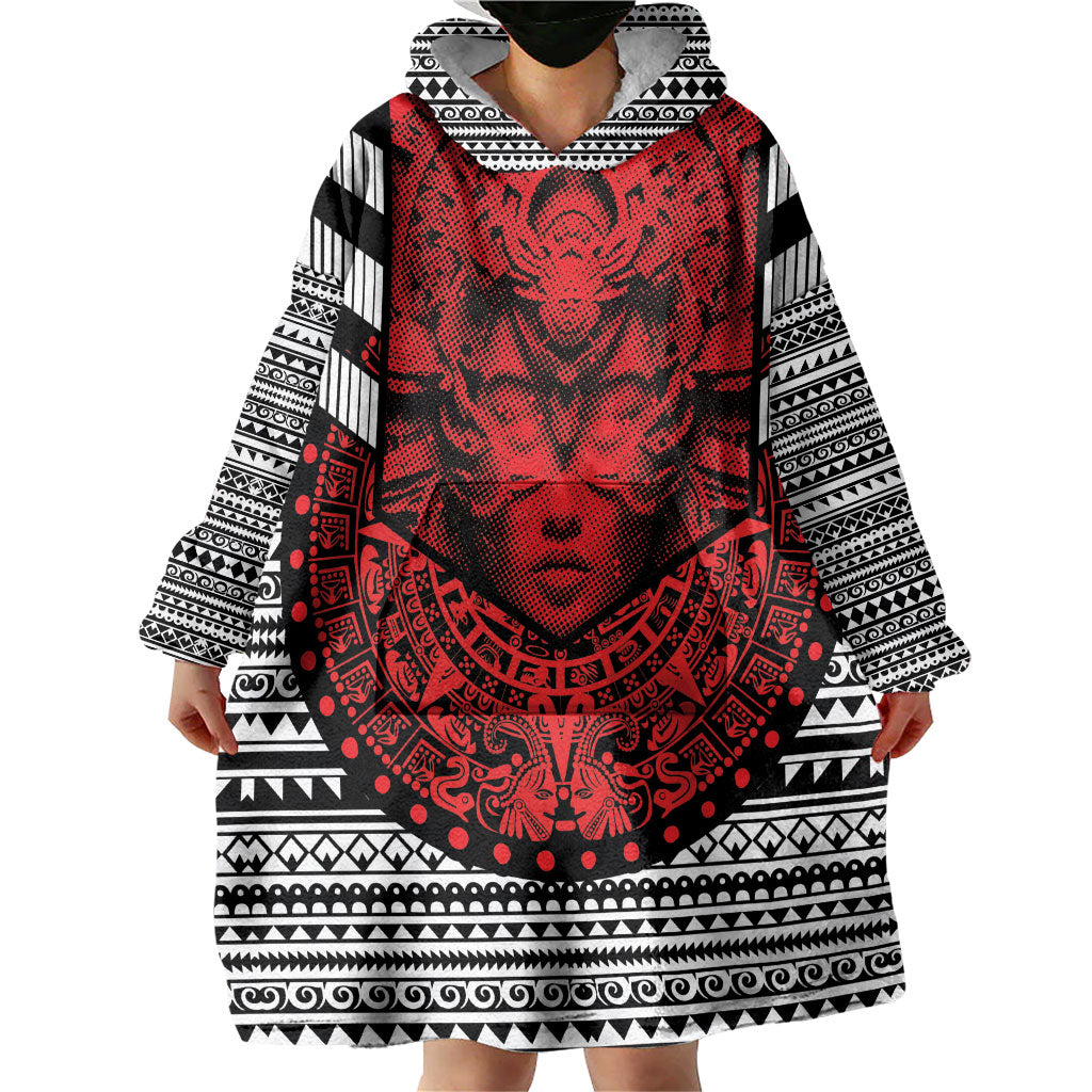 Mexico Aztec Warrior Goddess Wearable Blanket Hoodie Tribal Aztec Heritage