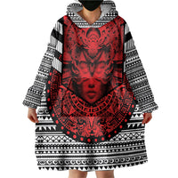 Mexico Aztec Warrior Goddess Wearable Blanket Hoodie Tribal Aztec Heritage
