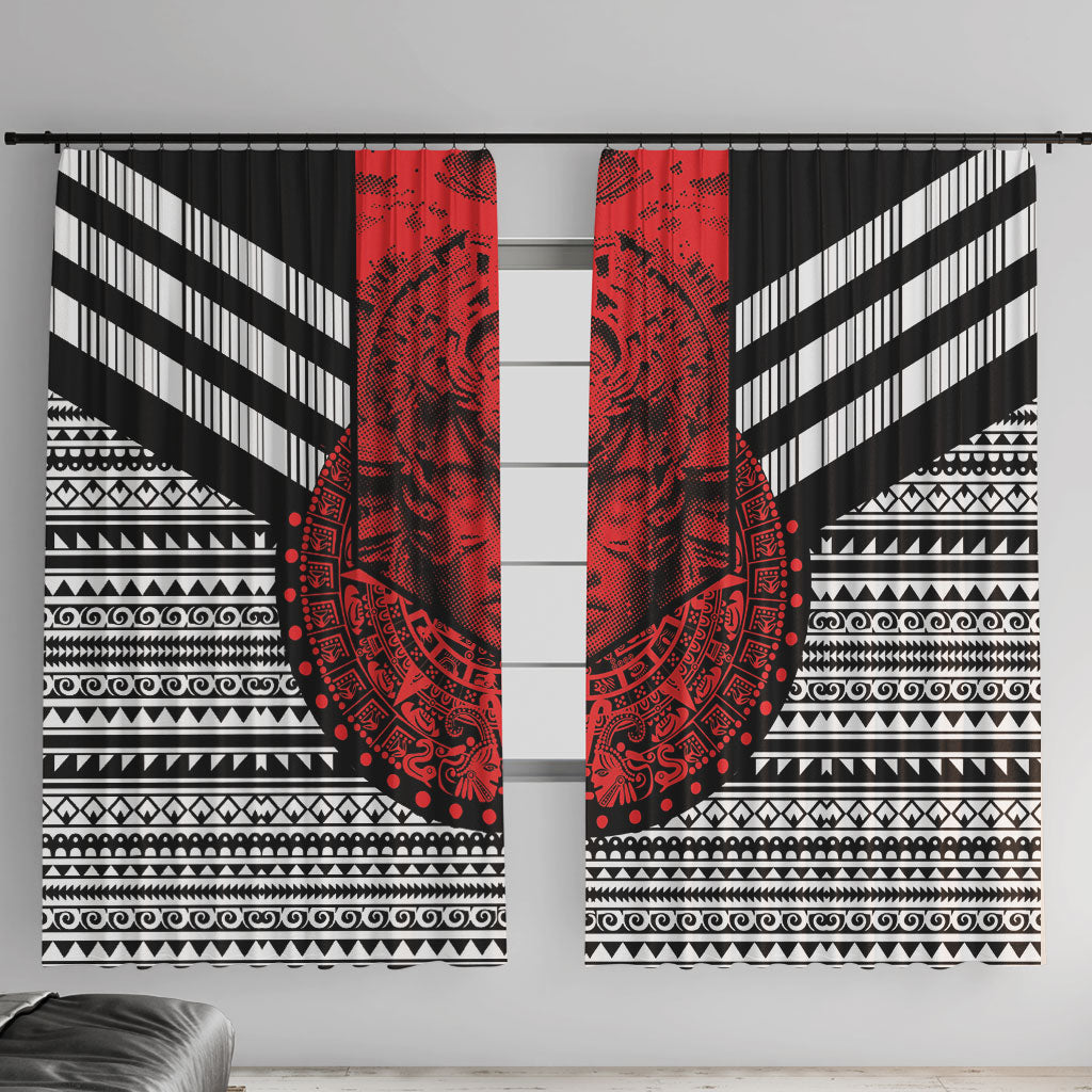 Mexico Aztec Warrior Goddess Window Curtain Tribal Aztec Heritage