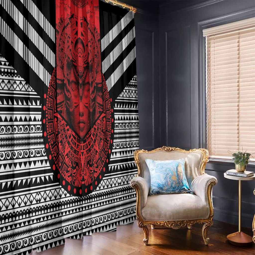 Mexico Aztec Warrior Goddess Window Curtain Tribal Aztec Heritage