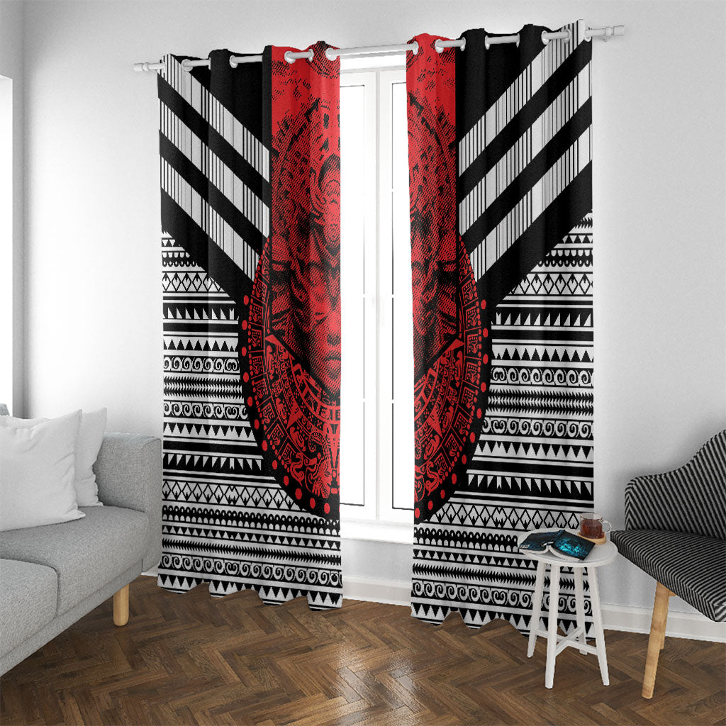 Mexico Aztec Warrior Goddess Window Curtain Tribal Aztec Heritage