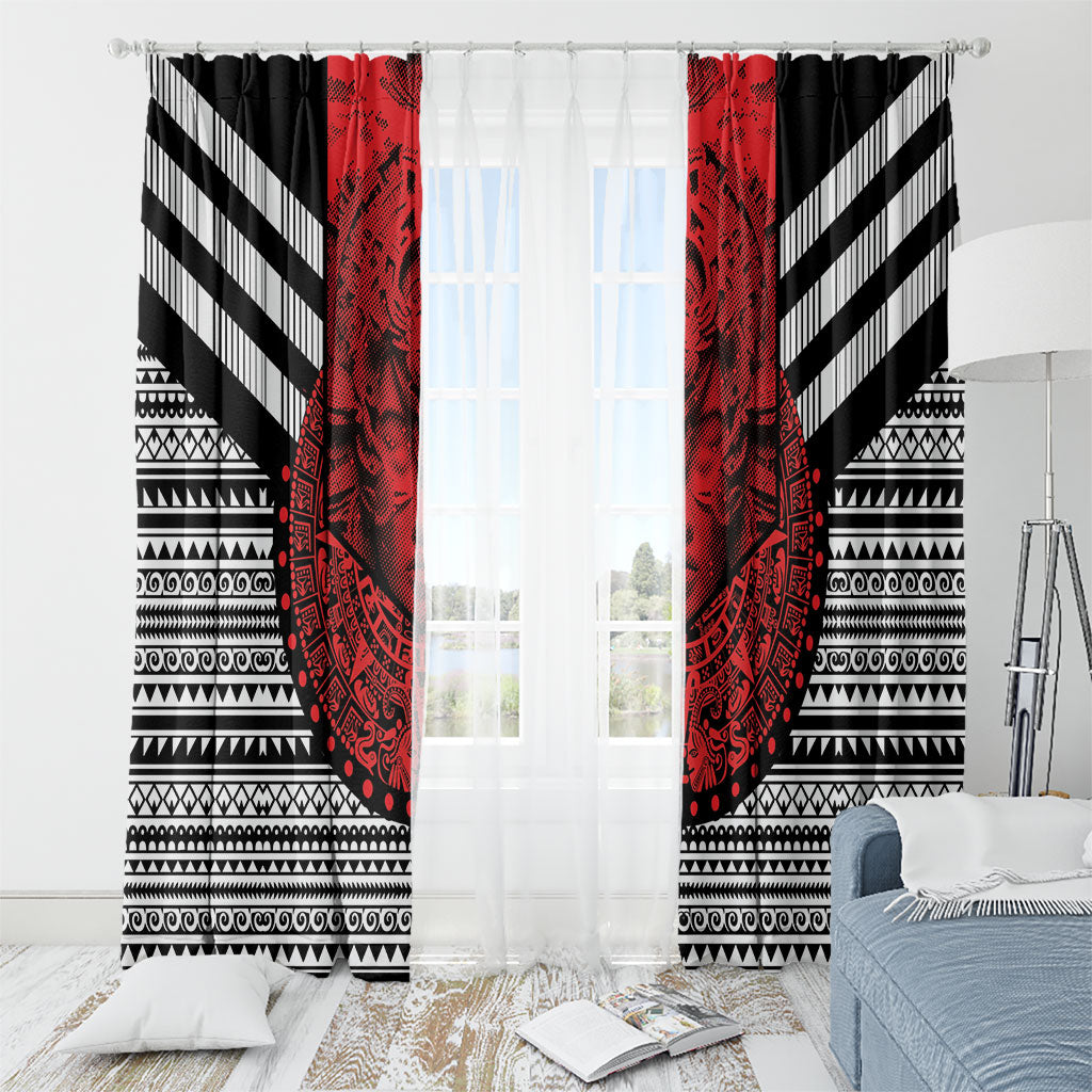Mexico Aztec Warrior Goddess Window Curtain Tribal Aztec Heritage