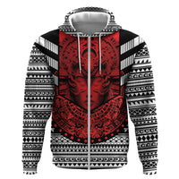 Mexico Aztec Warrior Goddess Zip Hoodie Tribal Aztec Heritage