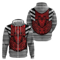Mexico Aztec Warrior Goddess Zip Hoodie Tribal Aztec Heritage