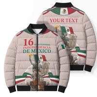 Personalized Mexico Dia De La Independencia Bomber Puffer Jacket 16 De Septiembre Heritage Pride