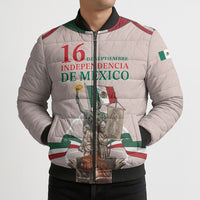 Personalized Mexico Dia De La Independencia Bomber Puffer Jacket 16 De Septiembre Heritage Pride