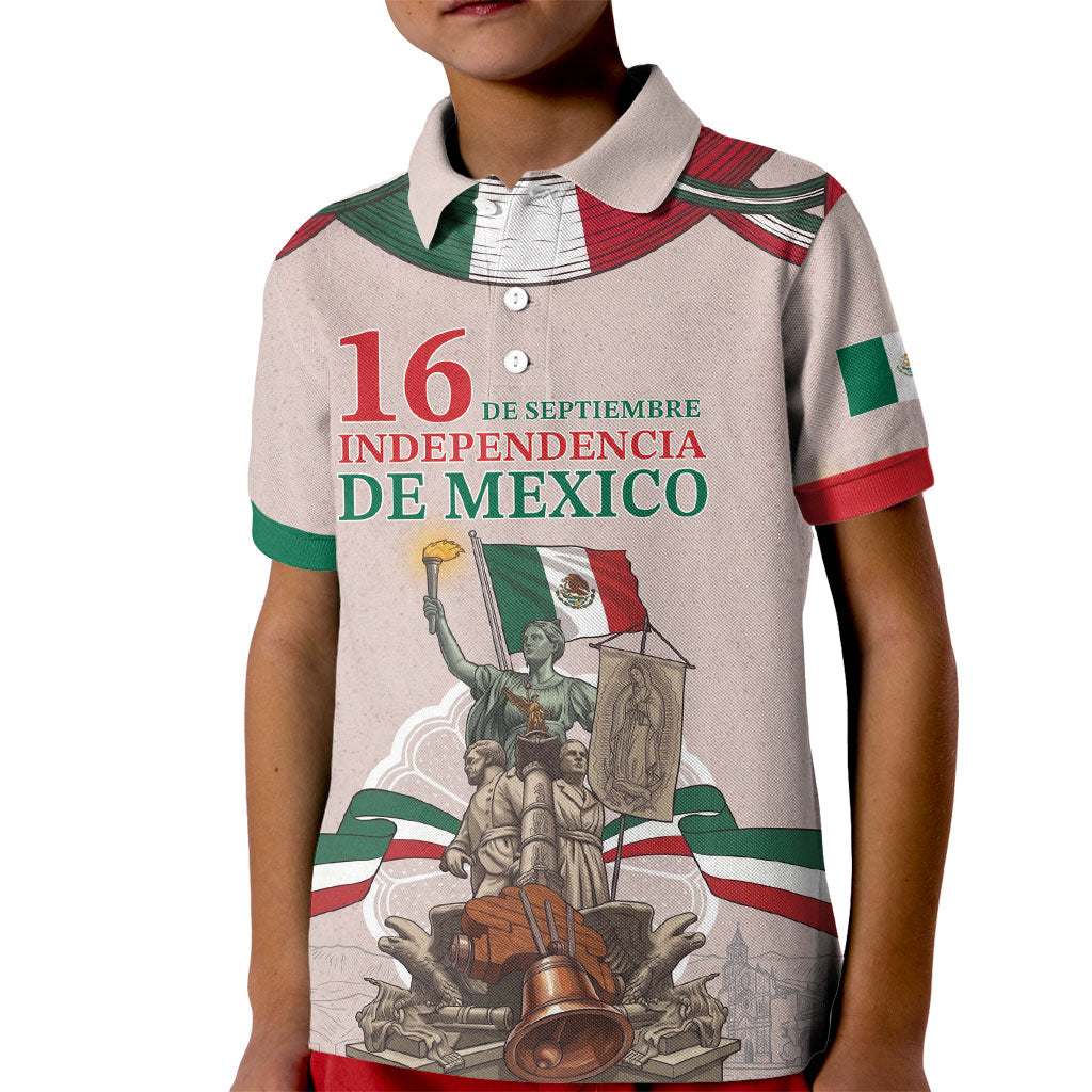 Personalized Mexico Dia De La Independencia Kid Polo Shirt 16 De Septiembre Heritage Pride