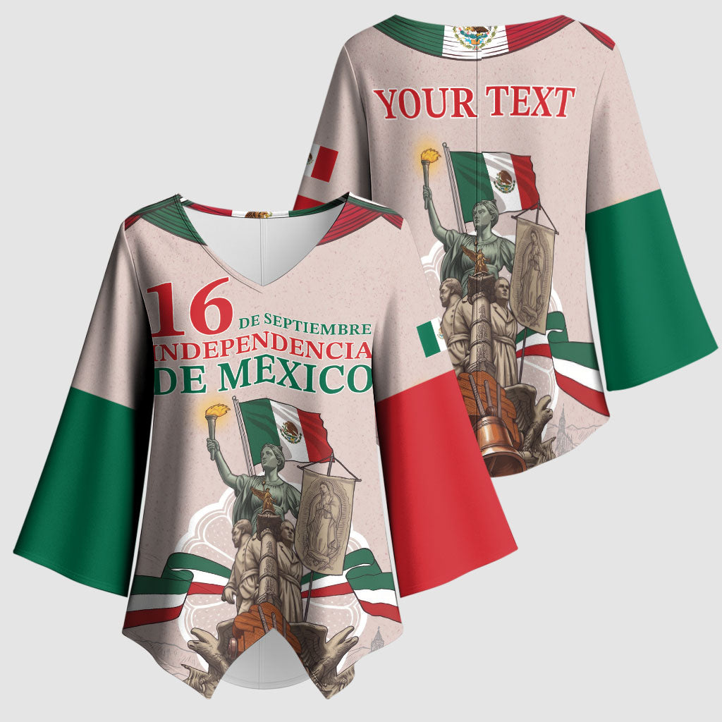 Personalized Mexico Dia De La Independencia Kimono Sleeve Blouse 16 De Septiembre Heritage Pride