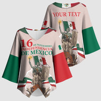 Personalized Mexico Dia De La Independencia Kimono Sleeve Blouse 16 De Septiembre Heritage Pride