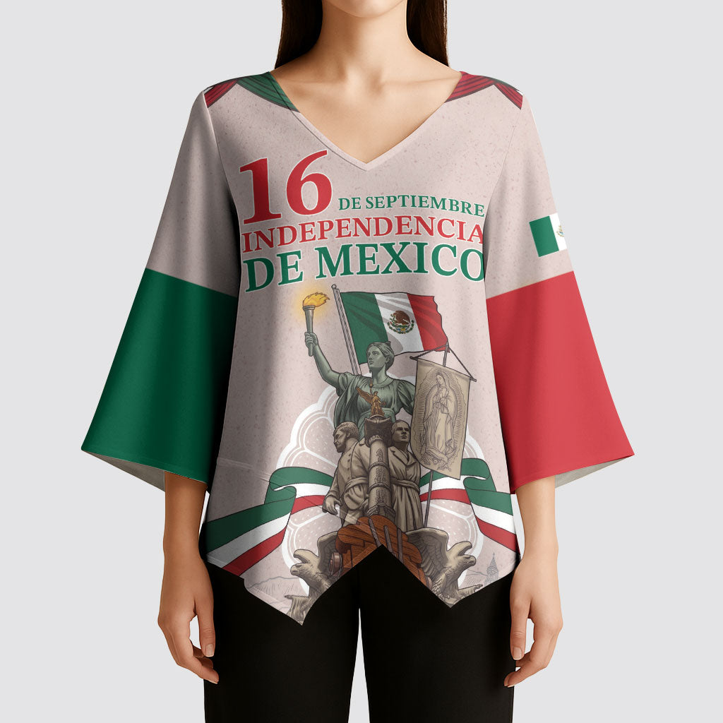 Personalized Mexico Dia De La Independencia Kimono Sleeve Blouse 16 De Septiembre Heritage Pride