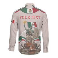 Personalized Mexico Dia De La Independencia Long Sleeve Button Shirt 16 De Septiembre Heritage Pride