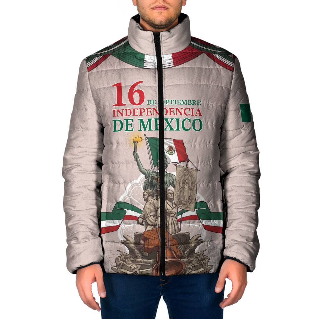 Personalized Mexico Dia De La Independencia Padded Jacket 16 De Septiembre Heritage Pride
