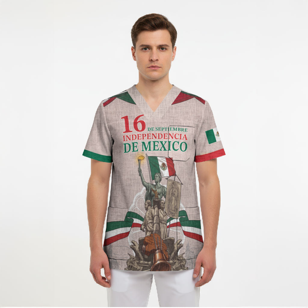 Personalized Mexico Dia De La Independencia Scrub Top 16 De Septiembre Heritage Pride
