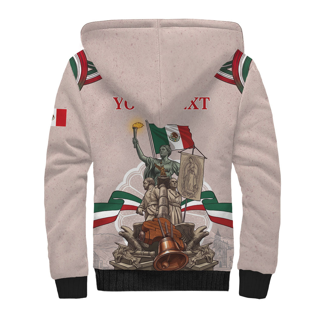 Personalized Mexico Dia De La Independencia Sherpa Hoodie 16 De Septiembre Heritage Pride