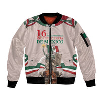 Personalized Mexico Dia De La Independencia Sleeve Zip Bomber Jacket 16 De Septiembre Heritage Pride