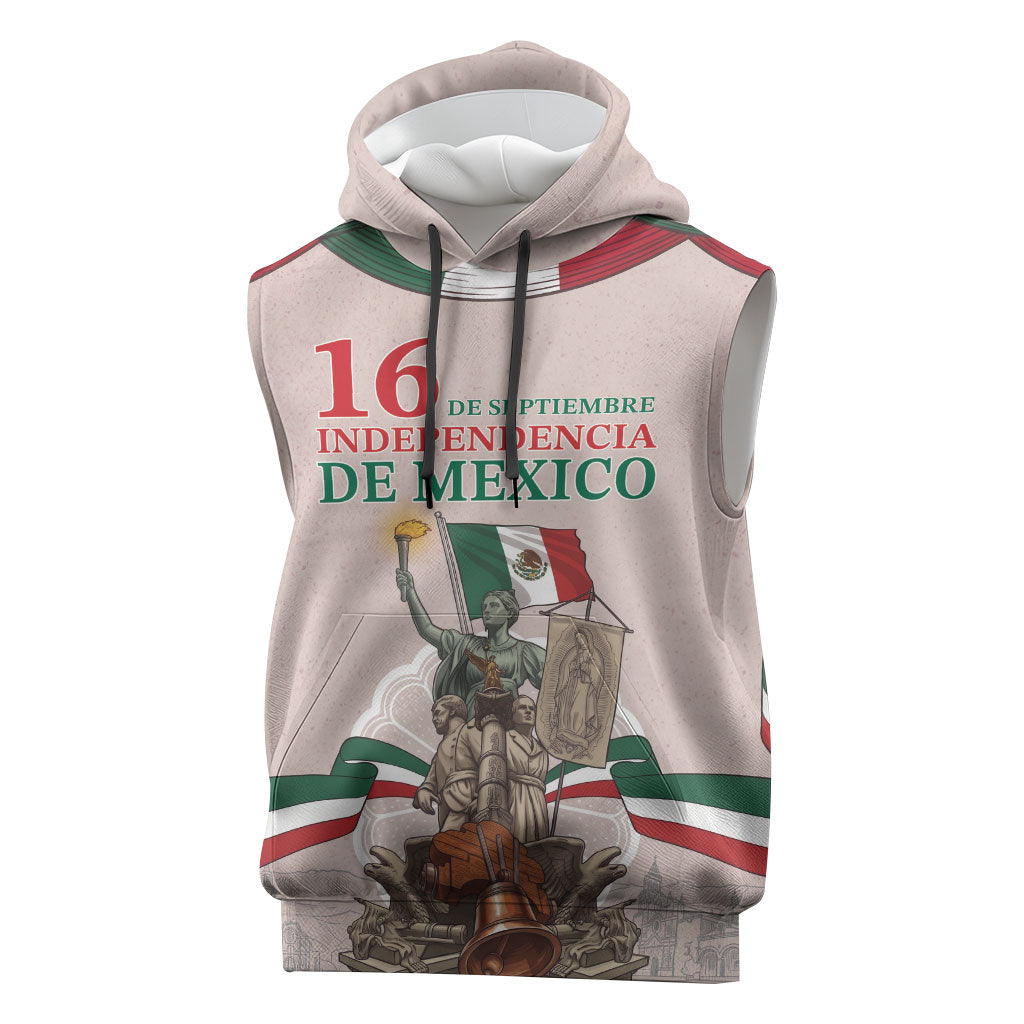 Personalized Mexico Dia De La Independencia Sleeveless Hoodie 16 De Septiembre Heritage Pride