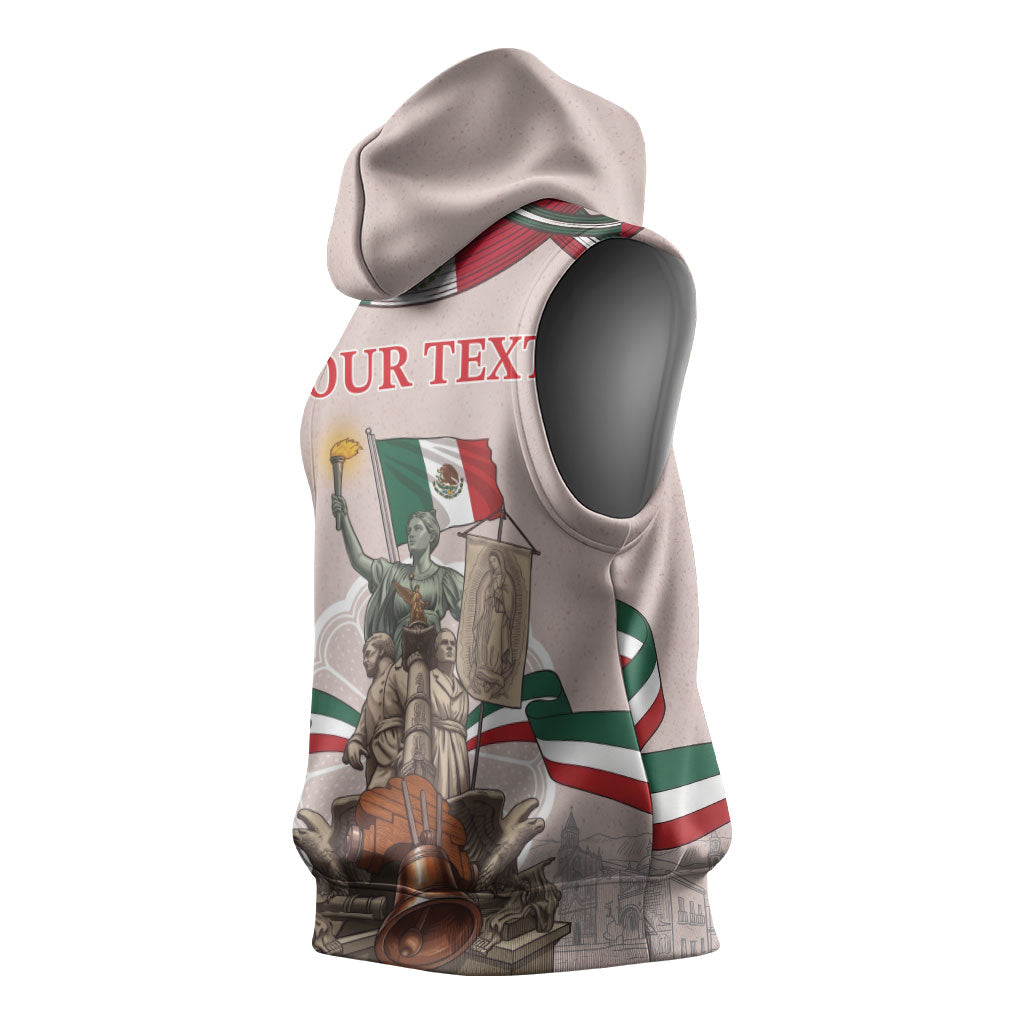 Personalized Mexico Dia De La Independencia Sleeveless Hoodie 16 De Septiembre Heritage Pride