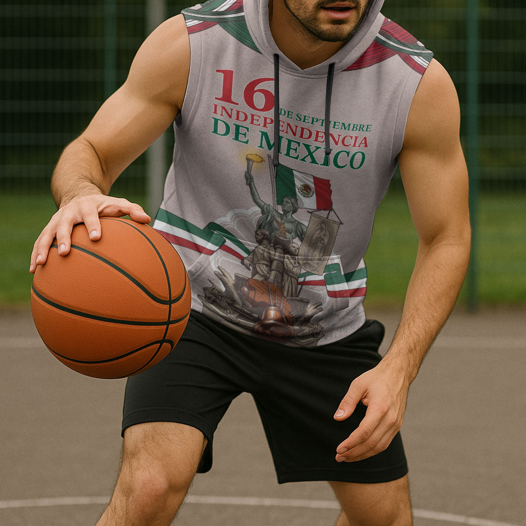 Personalized Mexico Dia De La Independencia Sleeveless Hoodie 16 De Septiembre Heritage Pride