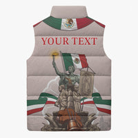 Personalized Mexico Dia De La Independencia Sleeveless Puffer Jacket 16 De Septiembre Heritage Pride