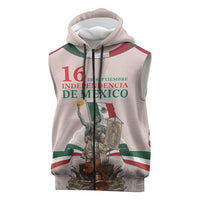 Personalized Mexico Dia De La Independencia Sleeveless Zip Hoodie 16 De Septiembre Heritage Pride