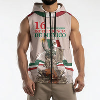 Personalized Mexico Dia De La Independencia Sleeveless Zip Hoodie 16 De Septiembre Heritage Pride