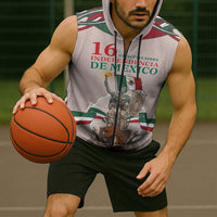 Personalized Mexico Dia De La Independencia Sleeveless Zip Hoodie 16 De Septiembre Heritage Pride