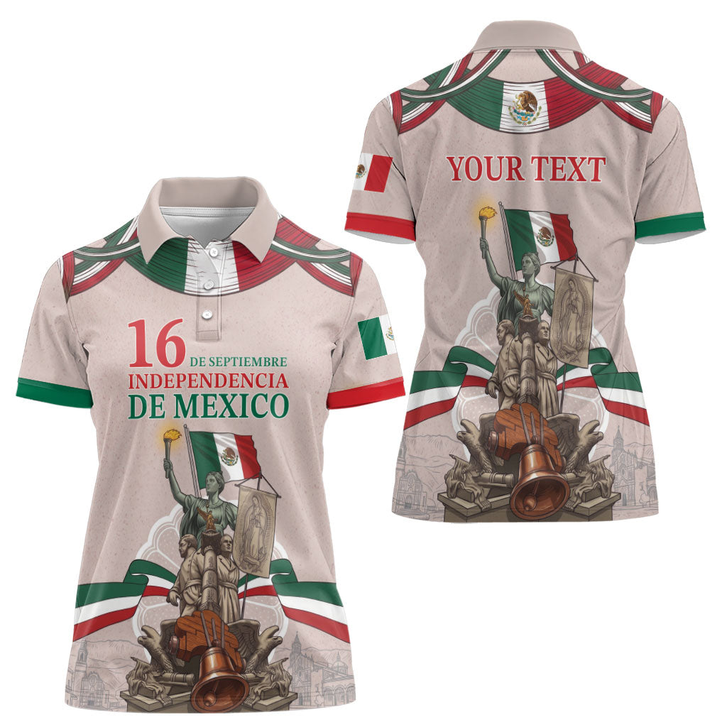 Personalized Mexico Dia De La Independencia Women Polo Shirt 16 De Septiembre Heritage Pride