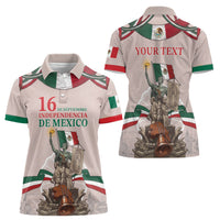 Personalized Mexico Dia De La Independencia Women Polo Shirt 16 De Septiembre Heritage Pride