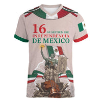 Personalized Mexico Dia De La Independencia Women V-Neck T-Shirt 16 De Septiembre Heritage Pride