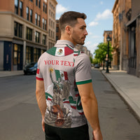 Personalized Mexico Dia De La Independencia Zipper Polo Shirt 16 De Septiembre Heritage Pride