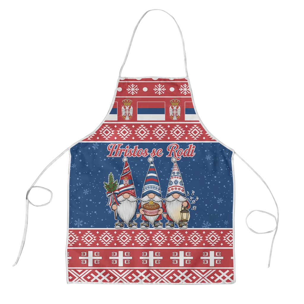 Serbia Christmas Apron Hristos Se Rodi Gnome - Wonder Print Shop