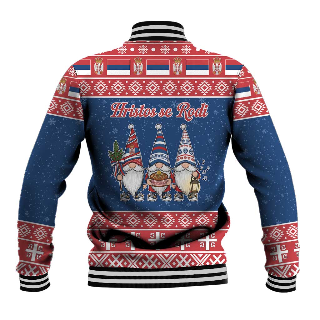 Serbia Christmas Baseball Jacket Hristos Se Rodi Gnome - Wonder Print Shop