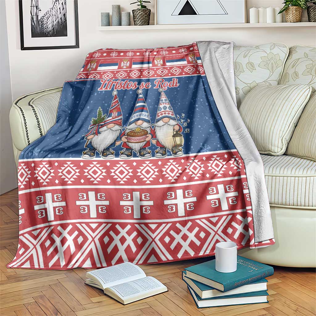Serbia Christmas Blanket Hristos Se Rodi Gnome - Wonder Print Shop