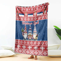 Serbia Christmas Blanket Hristos Se Rodi Gnome - Wonder Print Shop