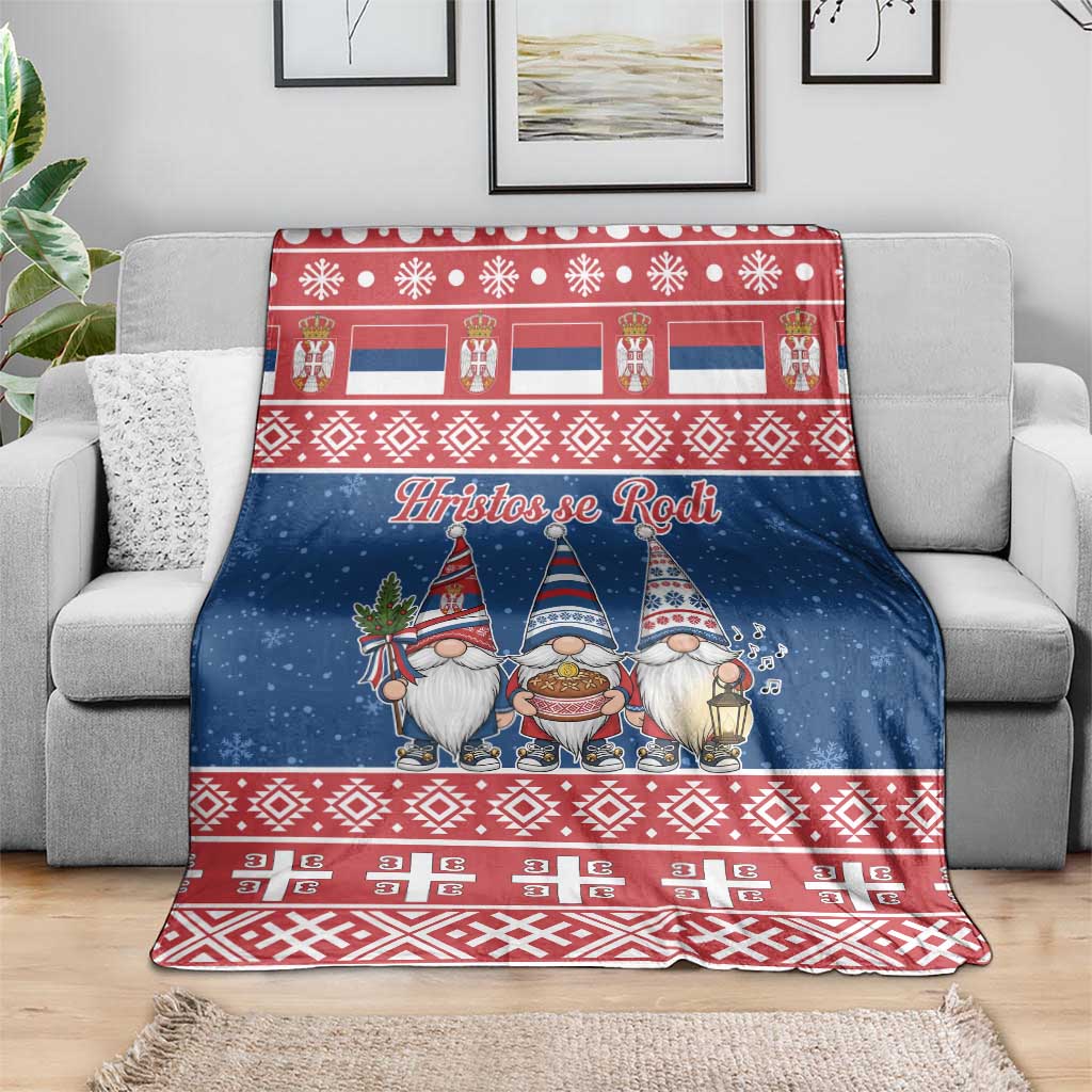 Serbia Christmas Blanket Hristos Se Rodi Gnome - Wonder Print Shop