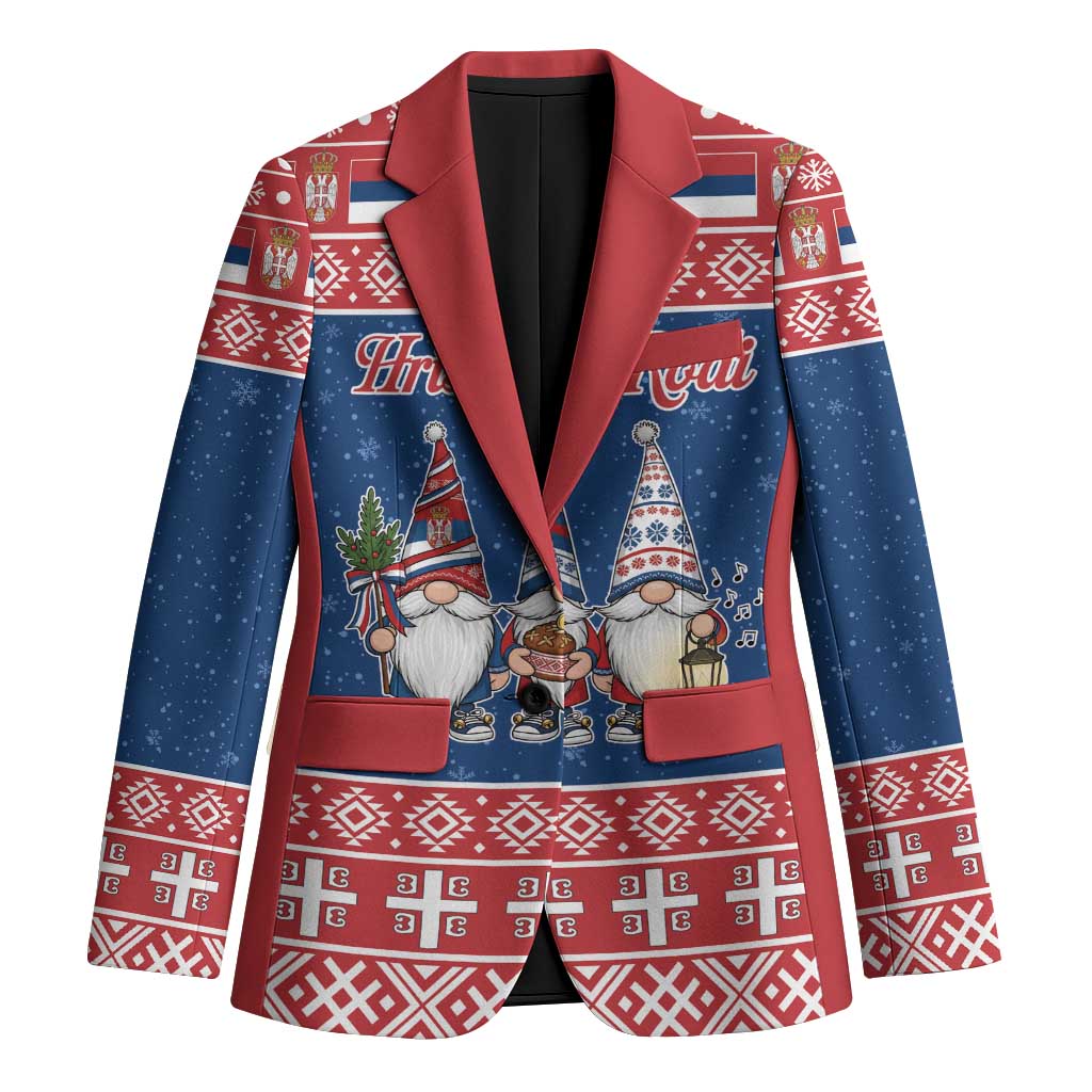 Serbia Christmas Blazer Hristos Se Rodi Gnome - Wonder Print Shop
