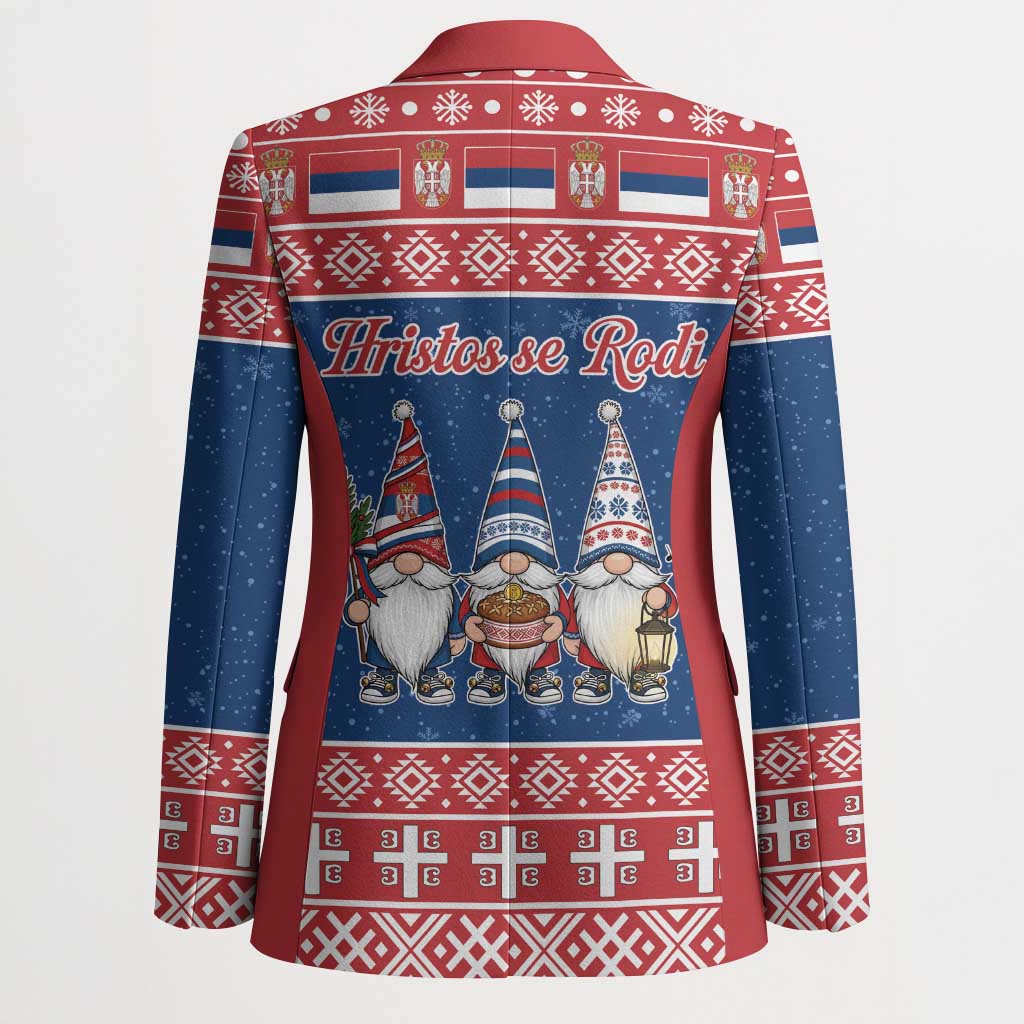 Serbia Christmas Blazer Hristos Se Rodi Gnome - Wonder Print Shop