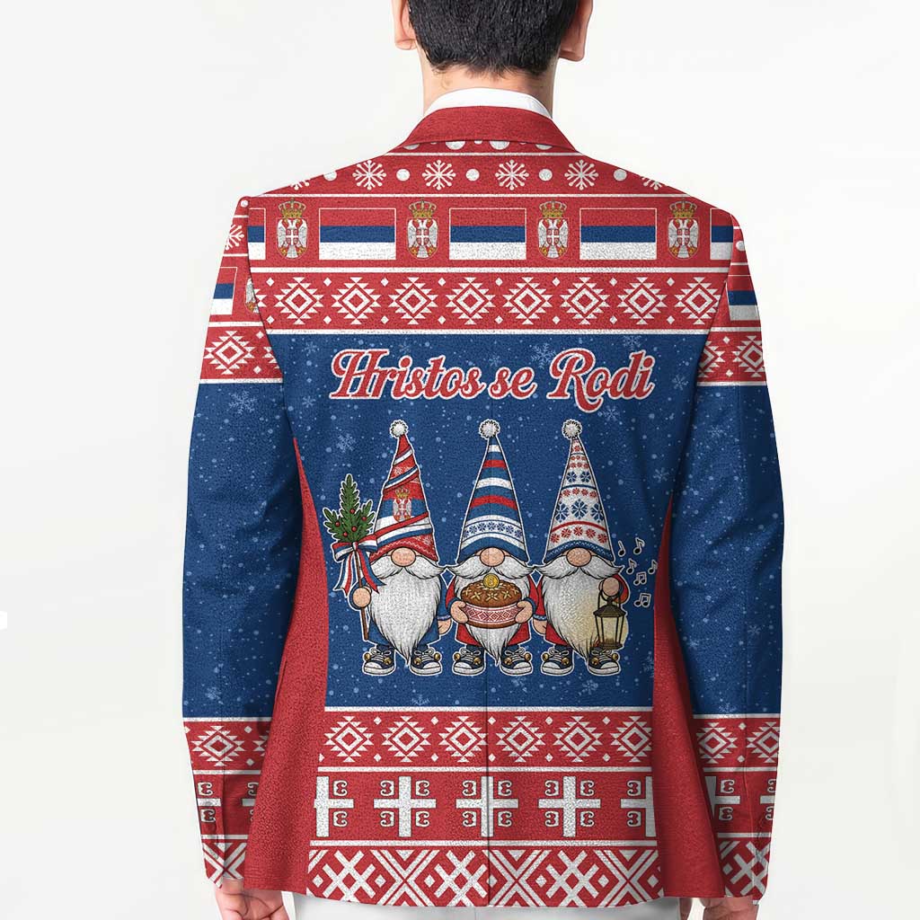 Serbia Christmas Blazer Hristos Se Rodi Gnome - Wonder Print Shop