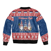 Serbia Christmas Bomber Jacket Hristos Se Rodi Gnome - Wonder Print Shop