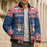 Serbia Christmas Bomber Puffer Jacket Hristos Se Rodi Gnome - Wonder Print Shop