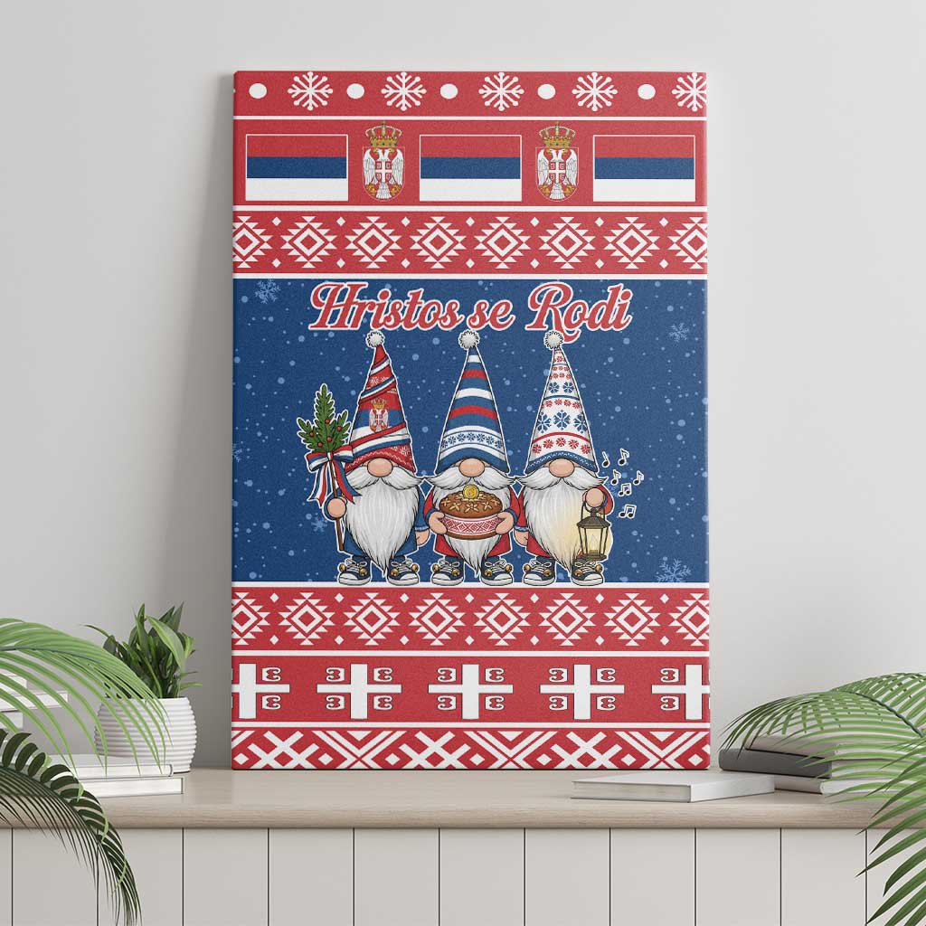 Serbia Christmas Canvas Wall Art Hristos Se Rodi Gnome - Wonder Print Shop