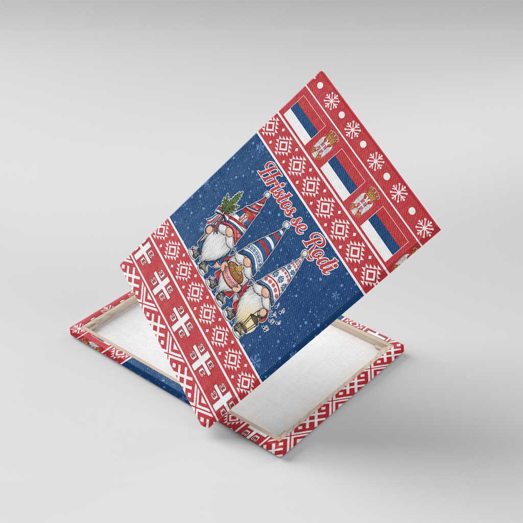 Serbia Christmas Canvas Wall Art Hristos Se Rodi Gnome - Wonder Print Shop