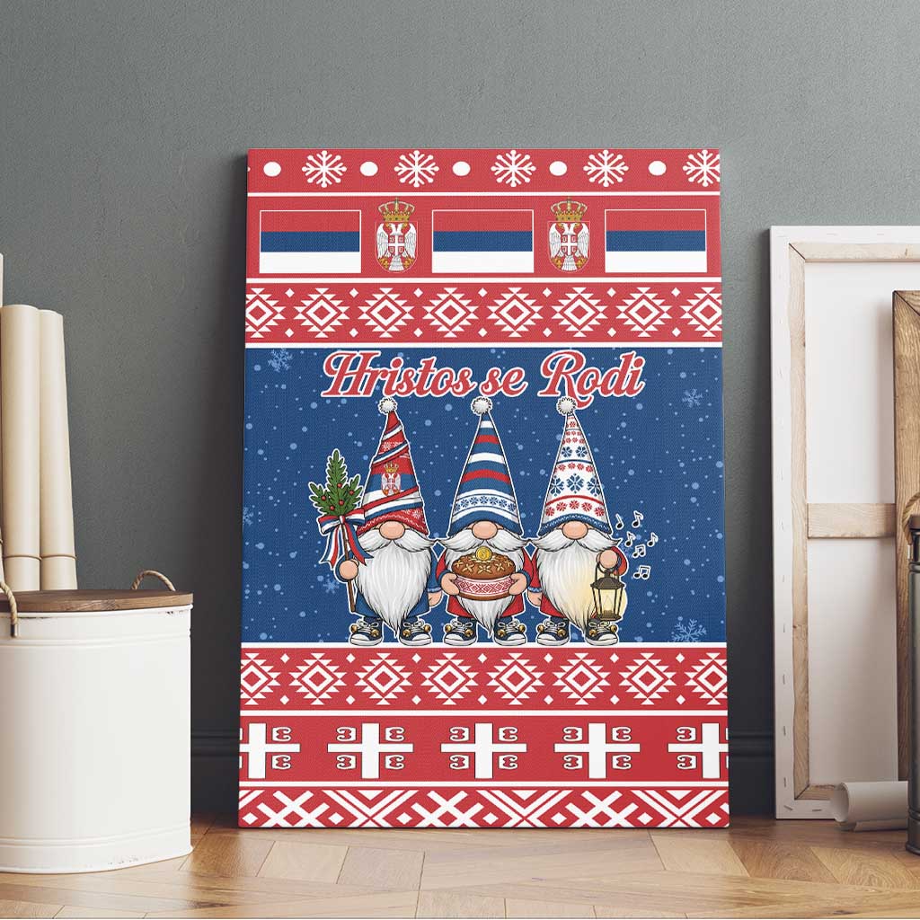Serbia Christmas Canvas Wall Art Hristos Se Rodi Gnome - Wonder Print Shop