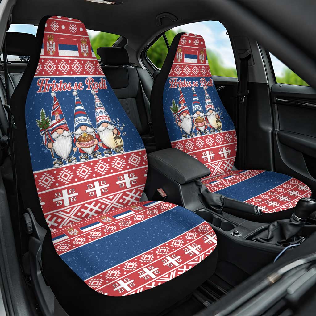 Serbia Christmas Car Seat Cover Hristos Se Rodi Gnome - Wonder Print Shop